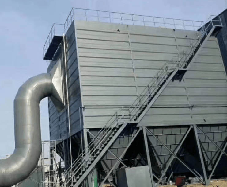 Large industrial baghouse dust collection system for cement plant dust control